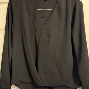 Banana Republic Black Wrap Blouse